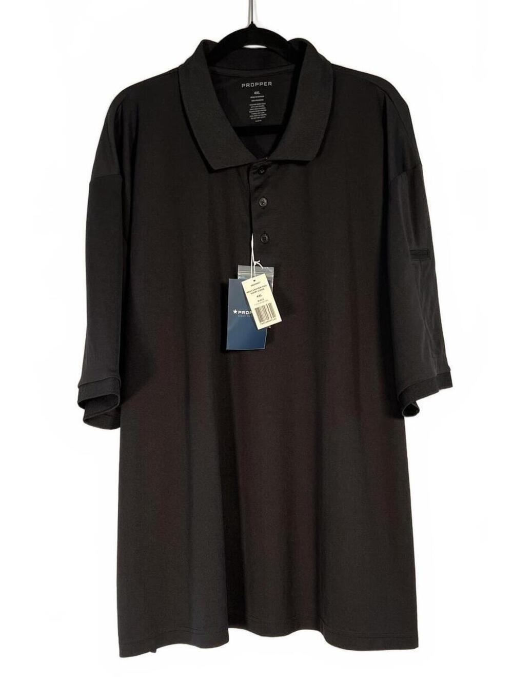 Propper Men's Uniform Polo Short Sleeve 4XL Black NWT